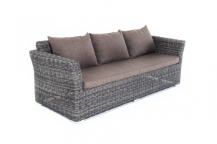 MR1000337 диван из искусственного ротанга трехместный с подушками (графит)